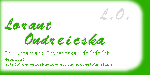 lorant ondreicska business card